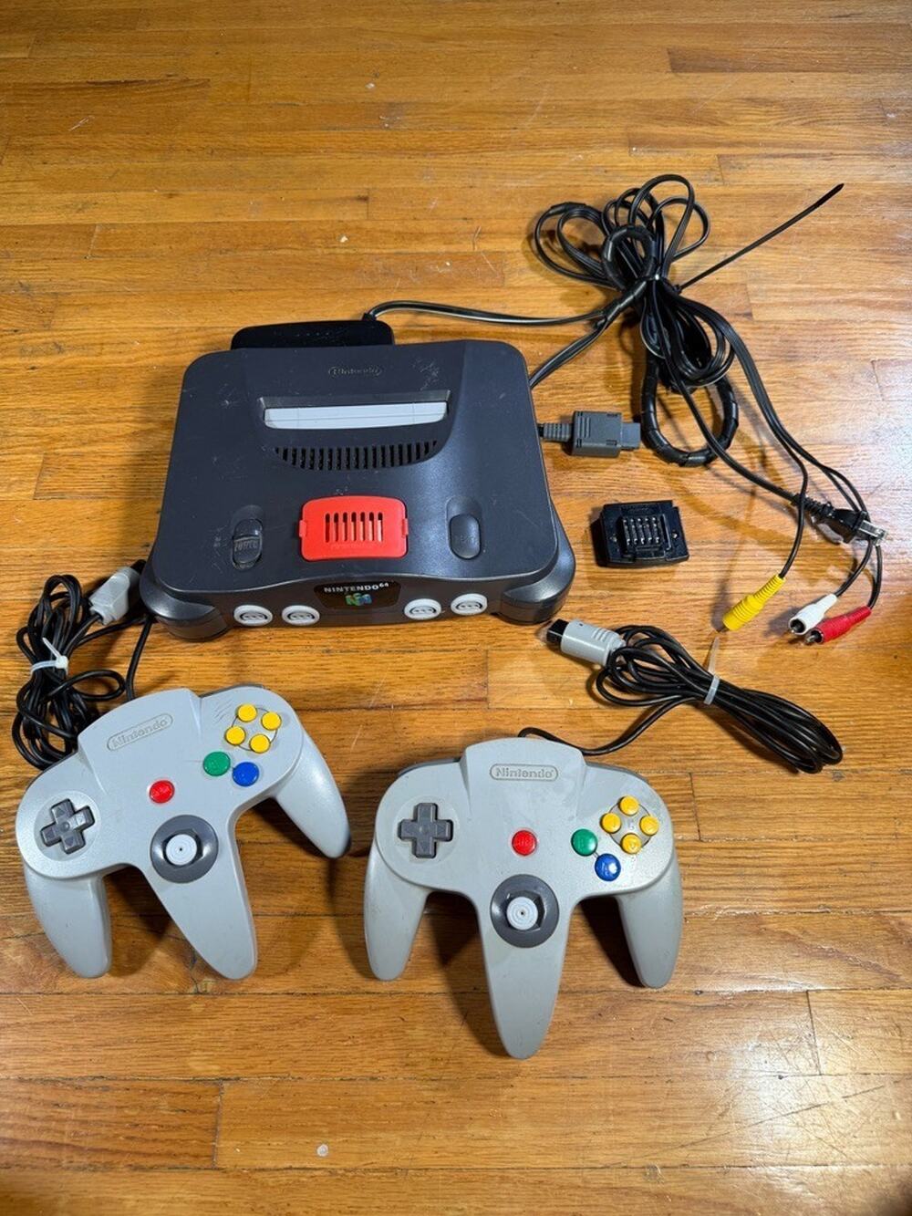 Nintendo 64 N64 Console Expansion Pak 2 Gray Controllers Cables & Jumper Pak